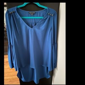 Blue hi low tunic